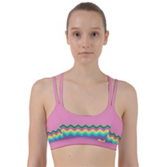 Easter Chevron Pattern Stripes Line Them Up Sports Bra by Hannah976