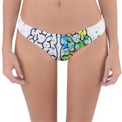 Brain Mind Psychology Idea Drawing Reversible Hipster Bikini Bottoms by Ndabl3x