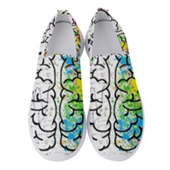 Brain Mind Psychology Idea Drawing Women s Slip On Sneakers