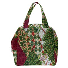 Christmas Quilt Background Boxy Hand Bag by Ndabl3x