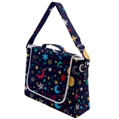 Colorful Background Moons Stars Box Up Messenger Bag by Ndabl3x