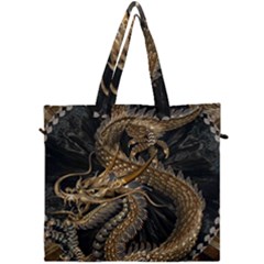 Fantasy Dragon Pentagram Canvas Travel Bag