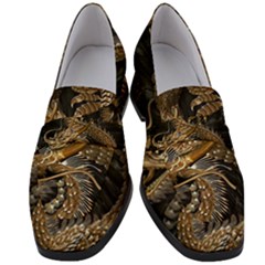 Fantasy Dragon Pentagram Women s Chunky Heel Loafers