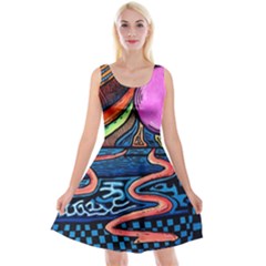 Grateful Dead Wallpaper Reversible Velvet Sleeveless Dress