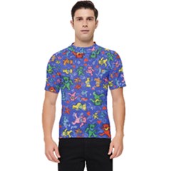 Grateful Dead Bears Pattern Men s Short Sleeve Rash Guard by Cendanart