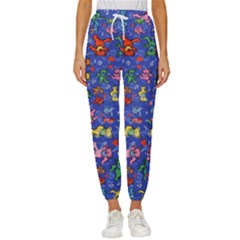 Grateful Dead Bears Pattern Women s Cropped Drawstring Pants