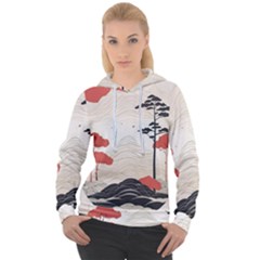 Japanese Nature Spring Garden Women s Overhead Hoodie by Ndabl3x