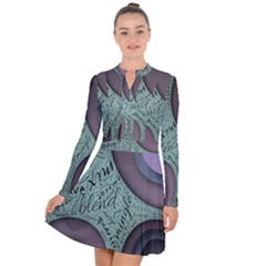 Converge Diverge Mingle Mix Divide Long Sleeve Panel Dress by Paksenen