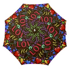 Loving Practice Agape Heart Straight Umbrellas by Paksenen