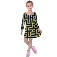 Mindset Stimulus Response Emotion Kids  Long Sleeve Velvet Dress