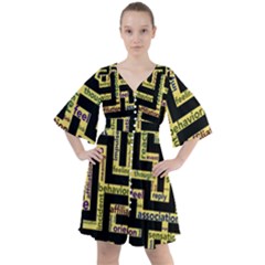 Mindset Stimulus Response Emotion Boho Button Up Dress by Paksenen