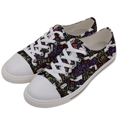 Footprints Path Mystery Unknown Men s Low Top Canvas Sneakers by Paksenen