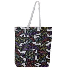 Footprints Path Mystery Unknown Full Print Rope Handle Tote (large) by Paksenen