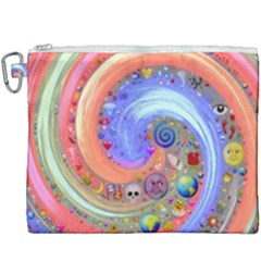 Swirl Vortex Emoji Cyclone Motion Canvas Cosmetic Bag (xxxl) by Paksenen