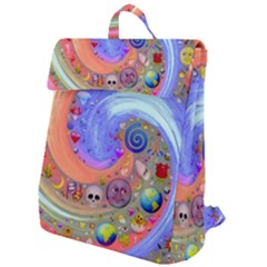 Swirl Vortex Emoji Cyclone Motion Flap Top Backpack by Paksenen