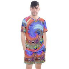 Swirl Vortex Emoji Cyclone Motion Men s Mesh T-shirt And Shorts Set