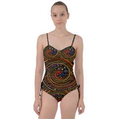 Swirl Vortex Emoji Cyclone Motion Art Sweetheart Tankini Set by Paksenen