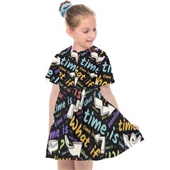 Time Nonlinear Curved Linear Kids  Sailor Dress by Paksenen