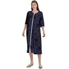 Do Be Action Stillness Doing Women s Cotton 3/4 Sleeve Night Gown by Paksenen