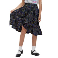 Do Be Action Stillness Doing Kids  Ruffle Flared Wrap Midi Skirt by Paksenen