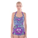 Why Not Question Reason Boyleg Halter Swimsuit  View1