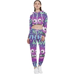 Why Not Question Reason Cropped Zip Up Lounge Set