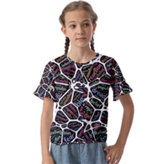 Mental Human Experience Mindset Kids  Cuff Sleeve Scrunch Bottom T-shirt