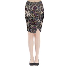 Mental Human Experience Mindset Pattern Midi Wrap Pencil Skirt