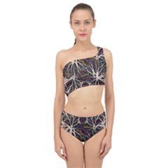 Mental Human Experience Mindset Pattern Spliced Up Two Piece Swimsuit by Paksenen