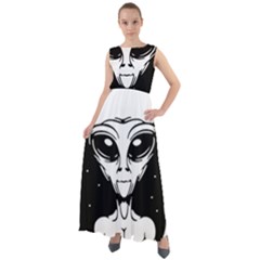 Alien Ufo Chiffon Mesh Boho Maxi Dress