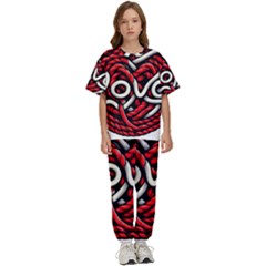 Love Rope Cartoon Kids  T-shirt And Pants Sports Set by Bedest
