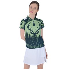 Deer Forest Nature Women s Polo T-shirt