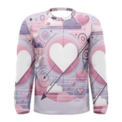 Heart Love Minimalist Design Men s Long Sleeve T-shirt by Bedest