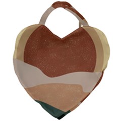 Sunrise Sunset Desert Wall Art Giant Heart Shaped Tote by Bedest