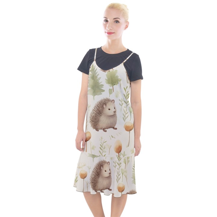 Hedgehog Mushroom Camis Fishtail Dress