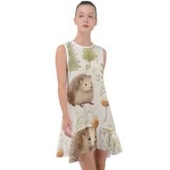 Hedgehog Mushroom Frill Swing Dress by Ndabl3x