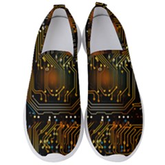 Circuits Circuit Board Orange Technology Men s Slip On Sneakers