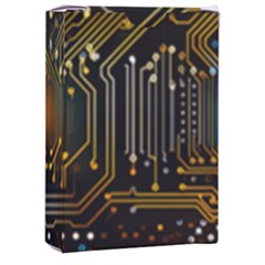 Circuits Circuit Board Orange Technology Playing Cards Single Design (rectangle) With Custom Box by Ndabl3x