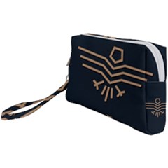 Eagle Bird Wristlet Pouch Bag (small) by Cendanart