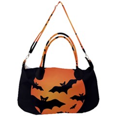 Halloween Bats Moon Full Moon Removable Strap Handbag