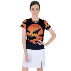 Halloween Bats Moon Full Moon Women s Sports Top by Cendanart