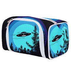 Ufo Alien Night Sky Night Toiletries Pouch by Cendanart