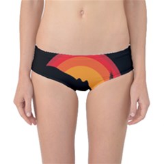 Forest Bear Silhouette Sunset Classic Bikini Bottoms by Cendanart