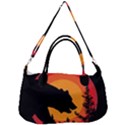 Forest Bear Silhouette Sunset Removable Strap Handbag View2