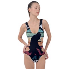 Monster Yeti Social Distance Monkey Side Cut Out Swimsuit by Cendanart