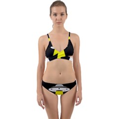 Ufo Flying Saucer Extraterrestrial Wrap Around Bikini Set by Cendanart