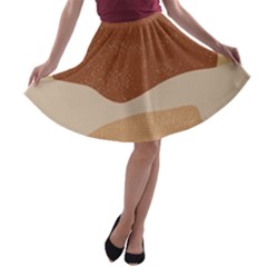 Sunrise Sunset Desert Wall Art A-line Skater Skirt by Bedest