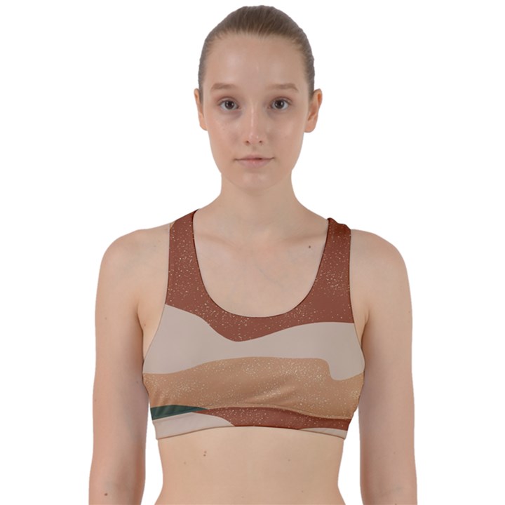 Sunrise Sunset Desert Wall Art Back Weave Sports Bra