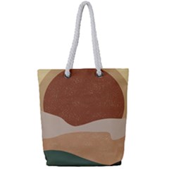 Sunrise Sunset Desert Wall Art Full Print Rope Handle Tote (small) by Bedest