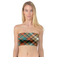 Tartan Scotland Seamless Plaid Pattern Vector Retro Background Fabric Vintage Check Color Square Geo Bandeau Top by Ket1n9
